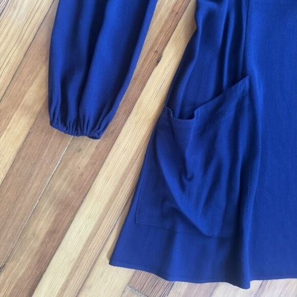 Reformation Misha Dress w/ Pockets in Blue Marine Size 2 - Picture 5 of 7